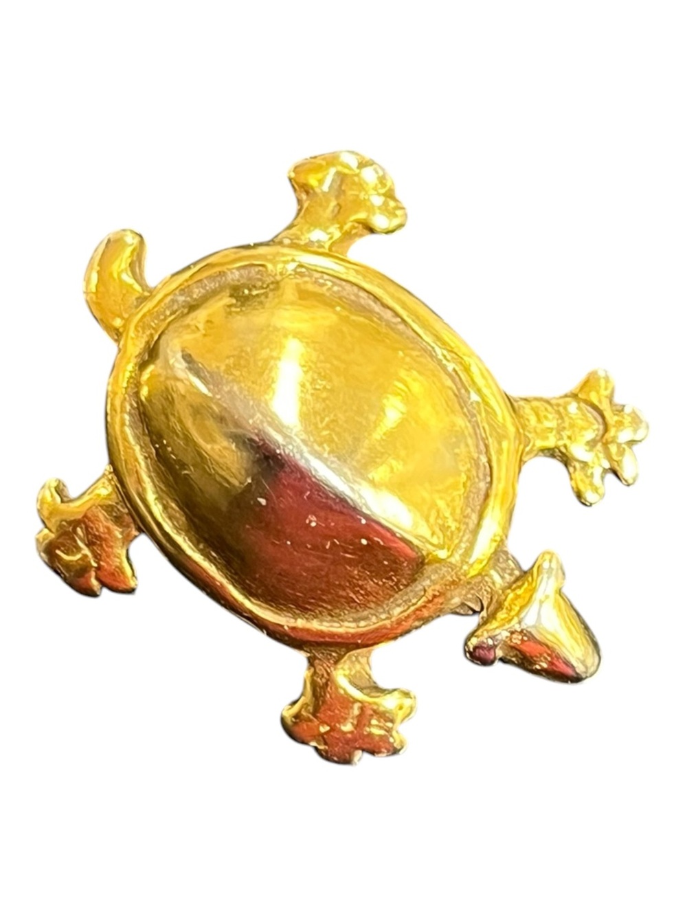 Vintage MMA Metropolitan Museum Of Art’s Gold Tone Turtle Pin Brooch SIGNED